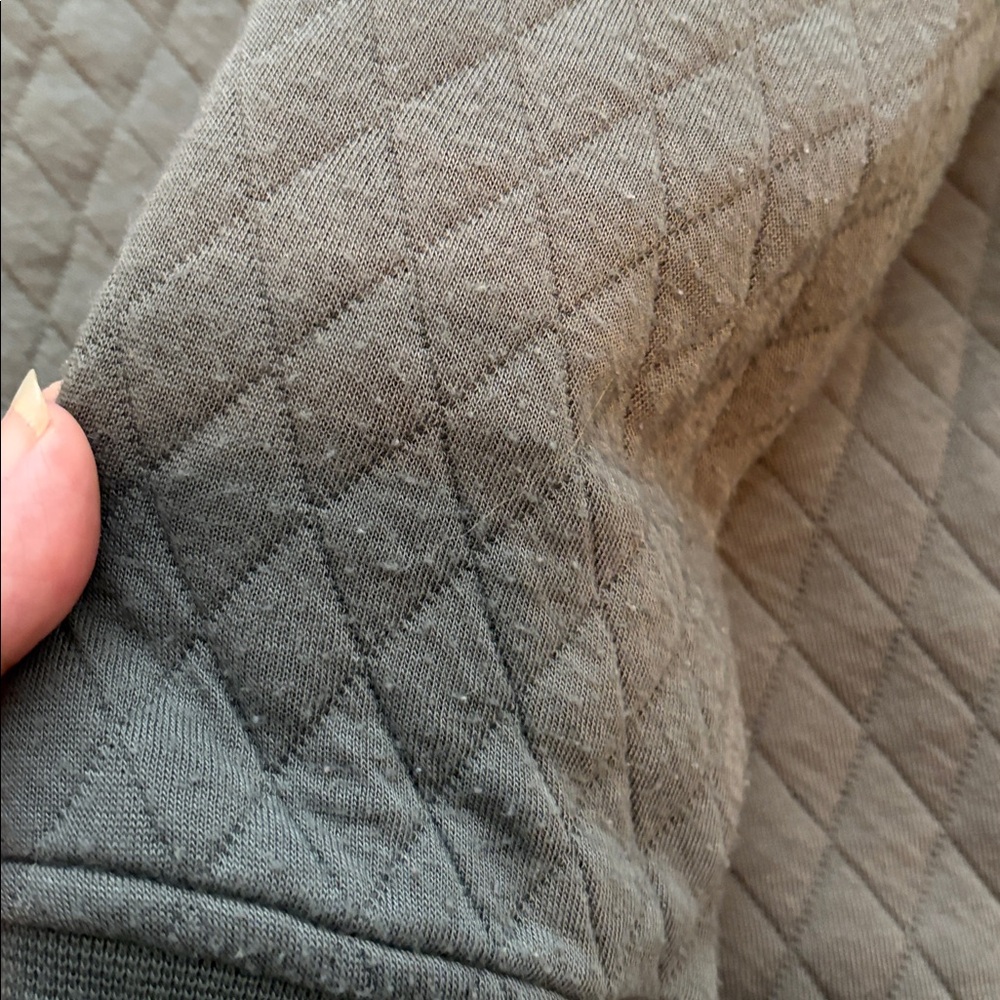 Untuckit Quilted Pullover Jacket Snaps Gray Men’s… - image 5